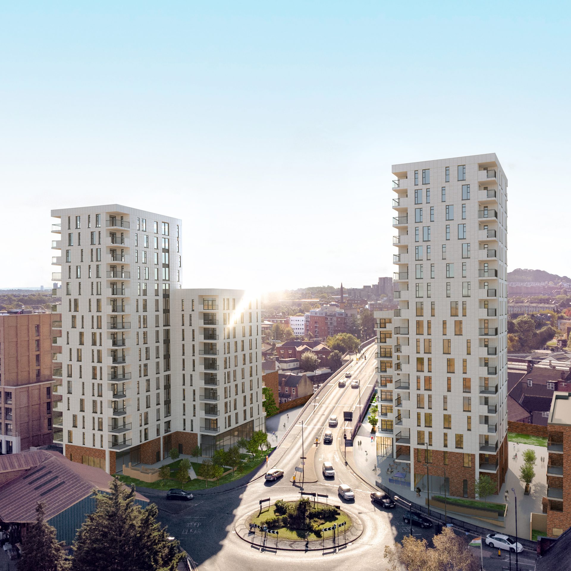 HiRes Drone CGI HWH View 1 CGI 30 Nov Harrow & Wealdstone Heights